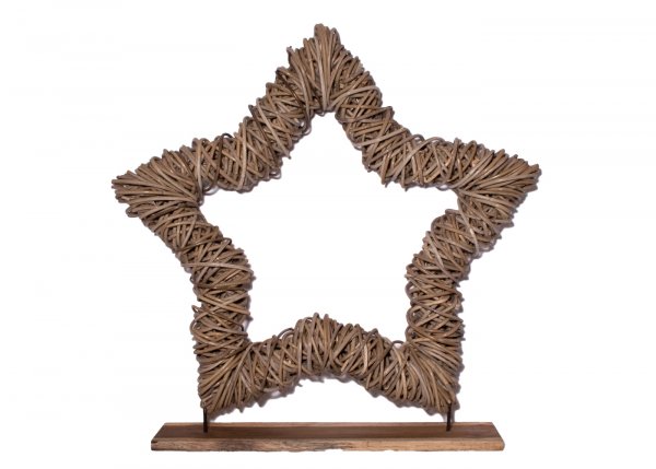 Rattan-Stern auf Fuß Ø 78 cm