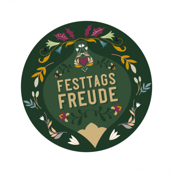 Schaufensterbeklebung 40x40cm - Festags Freude