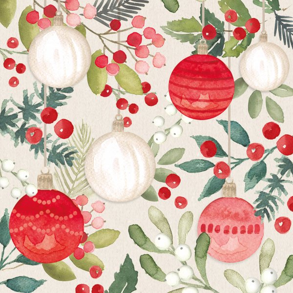 Serviette Merry Ornaments 33 cm VE 20 St