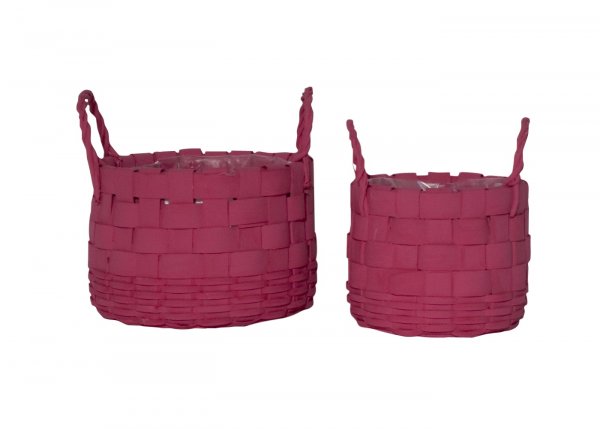 Holzspan-Korb rund mit Griffen Ø 18/24 cm 2er Set