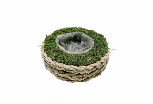 Pflanzkorb Moos/Gras rund Ø 21 cm