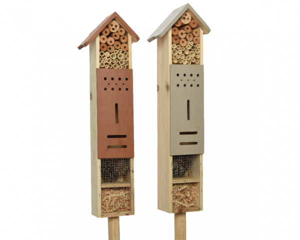 Insektenhotel 2-farbig sortiert zum stecken 118 cm