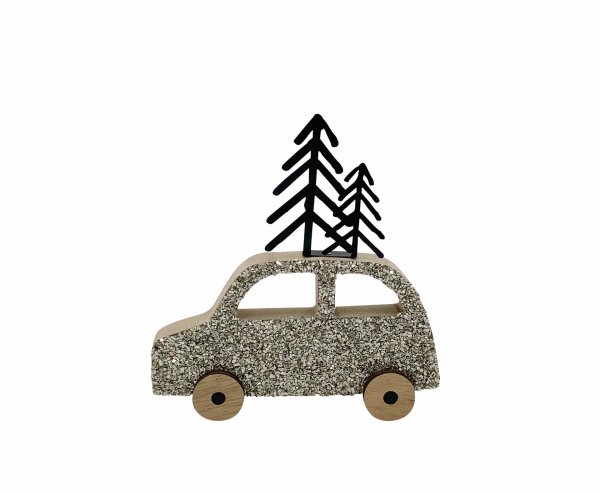 Auto mit Bäume zum stellen 13 cm