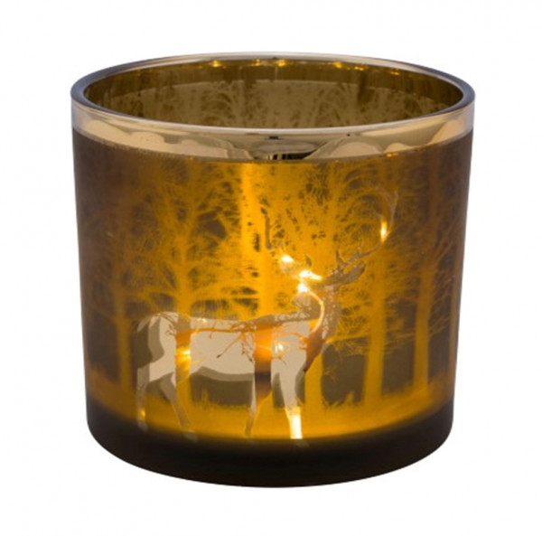 Teelichtglas &quot;Wald&quot; Ø 7 cm