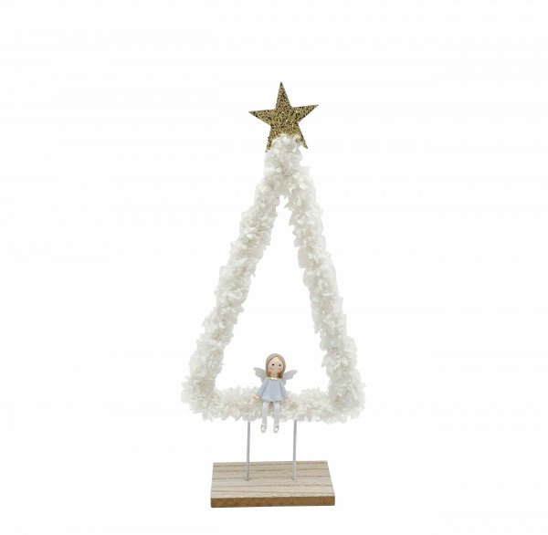 Teddy-Tannenbaum mit Engel &amp; Stern 32 cm