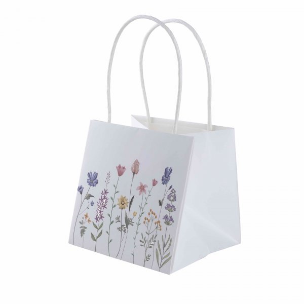 Papier-Tragetasche Blumen 12 cm VE 12 St