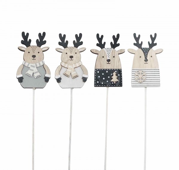 Stecker Rentier 4 Modelle 6,5/31,5 cm VE 12 St