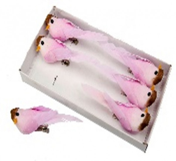Vogel 10 cm rosa (6)