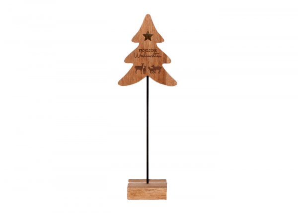 Tanne auf Fuß Frohe Weihnachten 37 cm