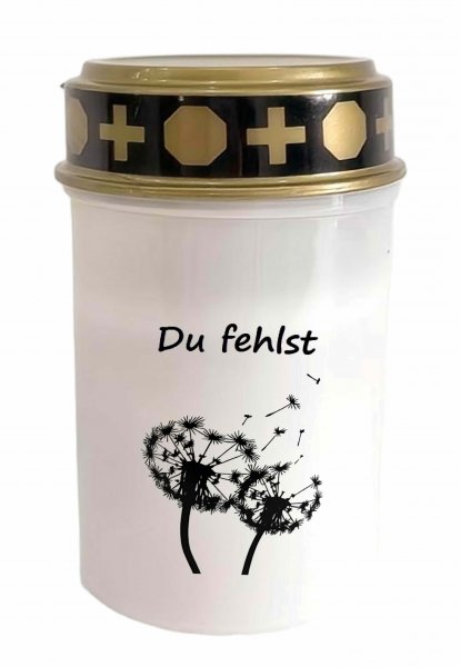 LED Grablicht Du fehlst 12,5 cm