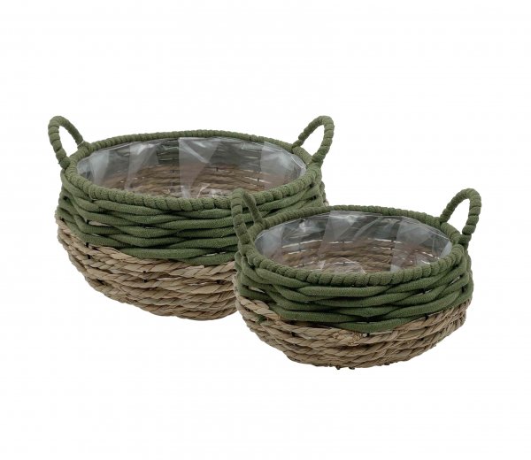 Pflanzkorb bauchig Ø 30/38 cm 2er Set