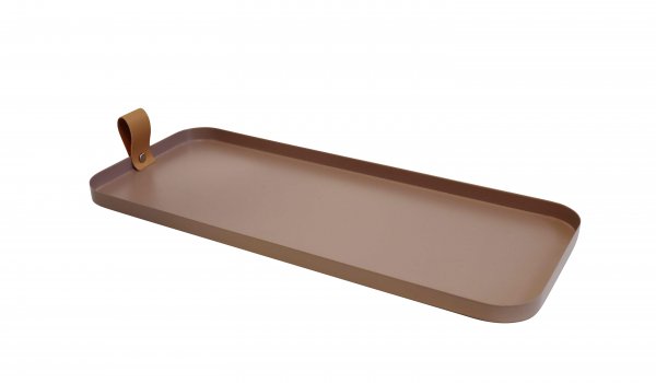 Metall-Tablett rechteckig mit Lasche 29 cm
