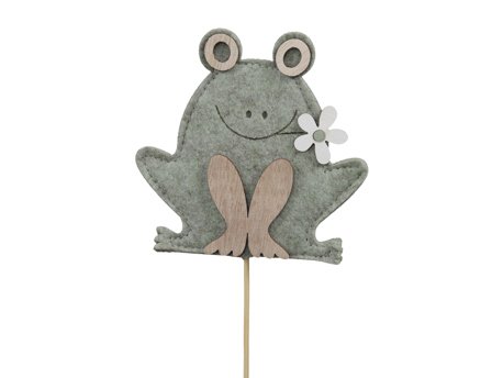 Stecker Filz-Frosch 10 cm VE 6 St