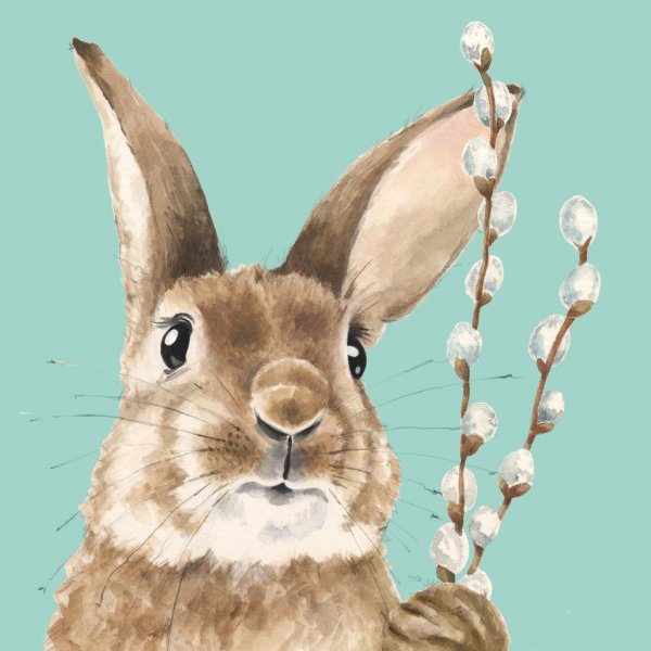 Serviette Hase Fred 33 cm VE 20 St