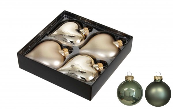Glasherz Ø 8 cm VE 4 St