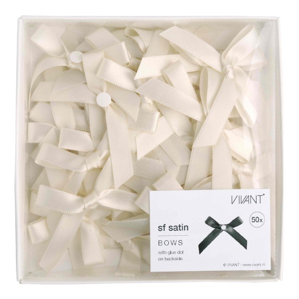 Satin-Schleife mit Klebepunkt 6 cm VE 50 St