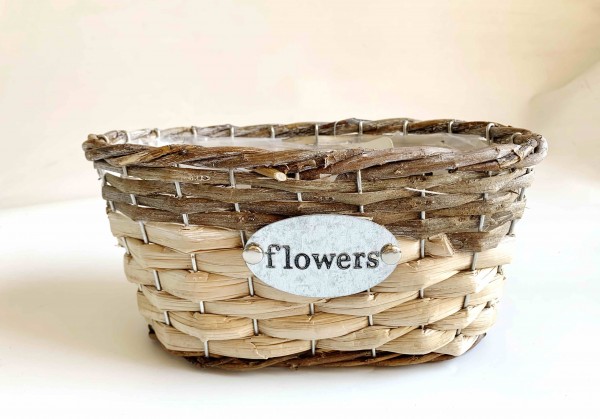 Pflanzjardiniere natur L26H12cm