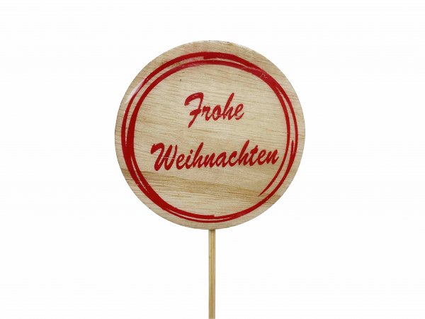 Stecker Frohe Weihnachten Ø 6 cm VE 12 St