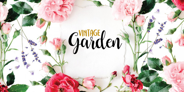 Deckenbanner - Vintage Garden
