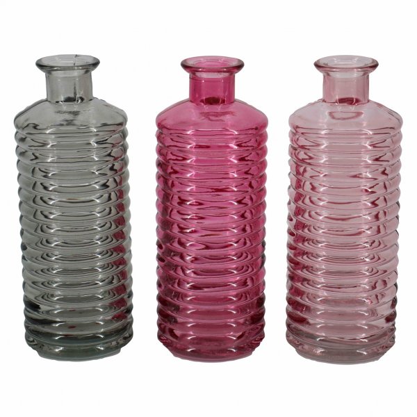 Glasflasche Maas 3-farbig sortiert 15,8 cm