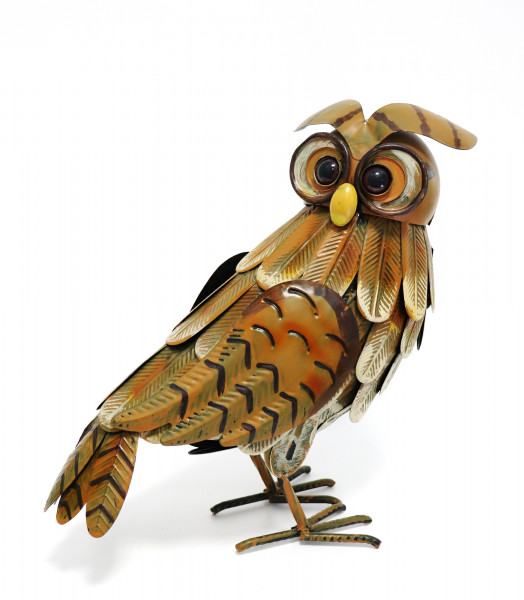 Dekofigur Eule Metall natur L31,5cm B13,5cm 35cm