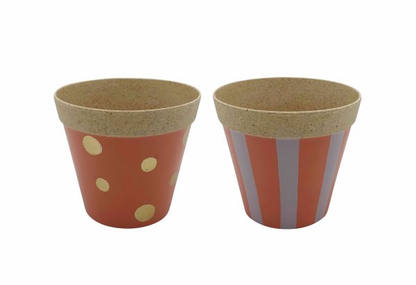 Übertopf konisch rund 2-farbig sortiert Ø 15 cm