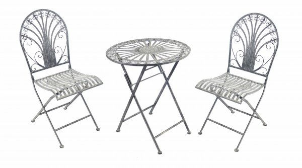 Garten/Bistroset Tisch und 2 Stühle 60/86 cm
