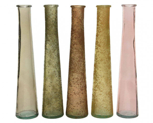 Glasvase recycelt 5-farbig sortiert 32 cm