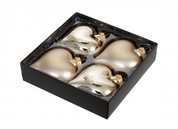 Glasherz Ø 8 cm VE 4 St