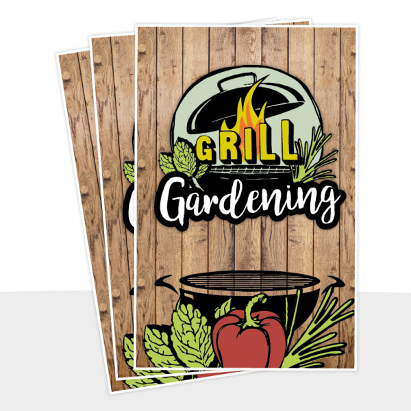 100er Set Postkarte - Grill Gardening VE 100 St.