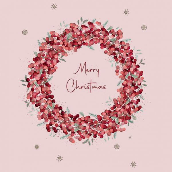 Serviette Christmas in Rosé 33 cm VE 20 St