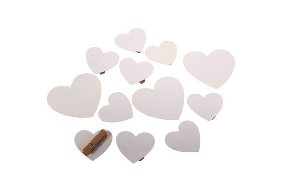 Herz auf Clip 2-fach sortiert 4,5/7 cm VE 100 St