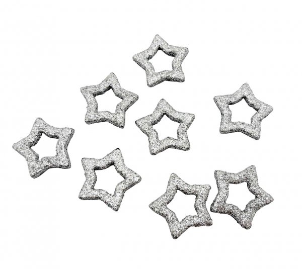 Streuartikel Stern Glitzer offen Ø 3,5 cm VE 48 St