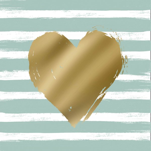 Serviette Streifen euka 33 cm VE 20 St