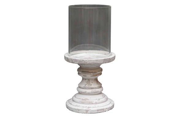 Zement-Windlicht auf Fuß 36,5 cm