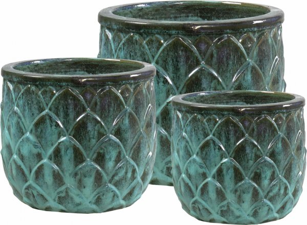 Pflanztopf Lyngos Ø 21/30/38 cm 3er Set