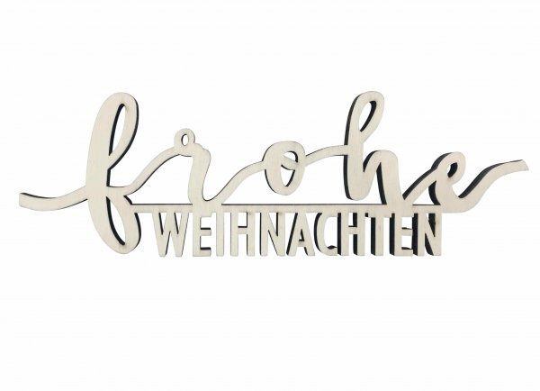 Schriftzug Frohe Weihnachten 15 cm VE 6 St