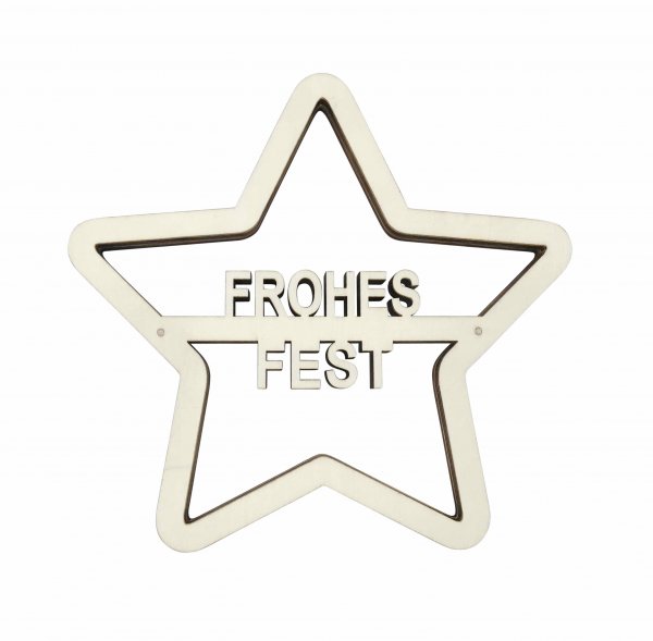 Stern Frohes Fest Ø 20 cm VE 4 St