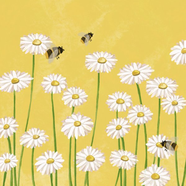 Serviette Bienen &amp; Blumen 33 cm VE 20 St