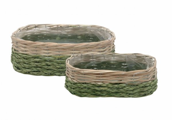 Pflanzschale oval 32/40 cm 2er Set