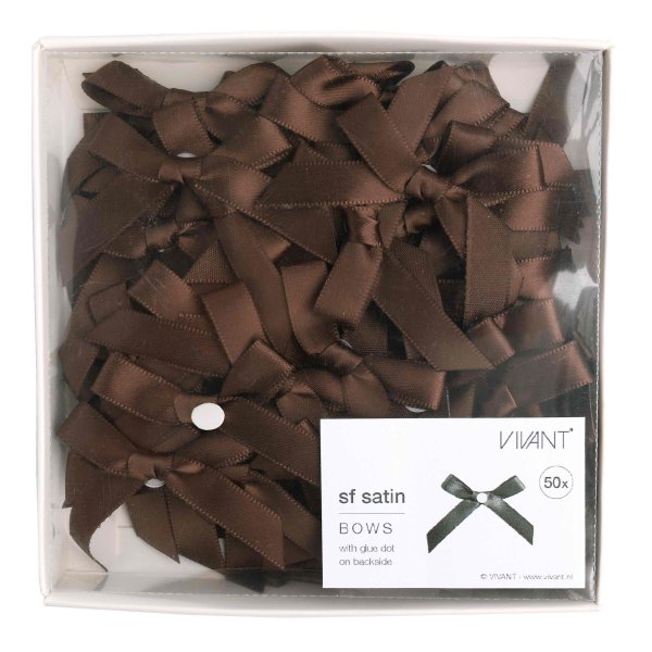 Satin-Schleife mit Klebepunkt 6 cm VE 50 St