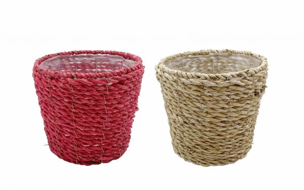Pflanzkorb konisch rund 2-farbig sortiert Ø 27 cm