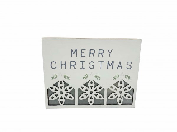 LED Schild Christmas 3 Lichter 28 cm