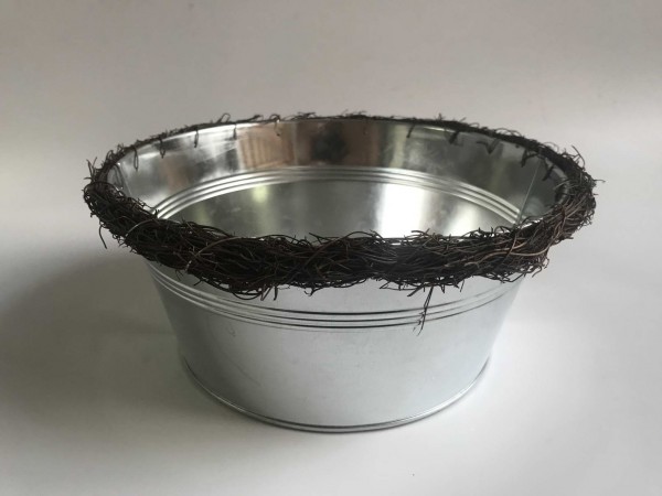 Zinkschale Rebenrand Ø18 cm