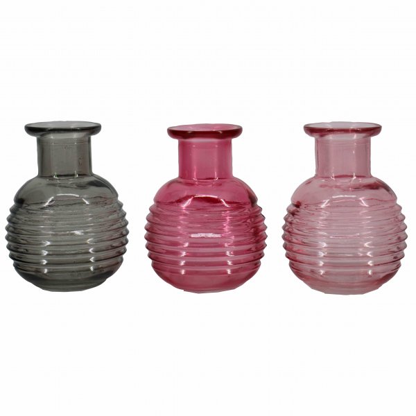 Glasflasche Ijssel 3-farbig sortiert 12 cm