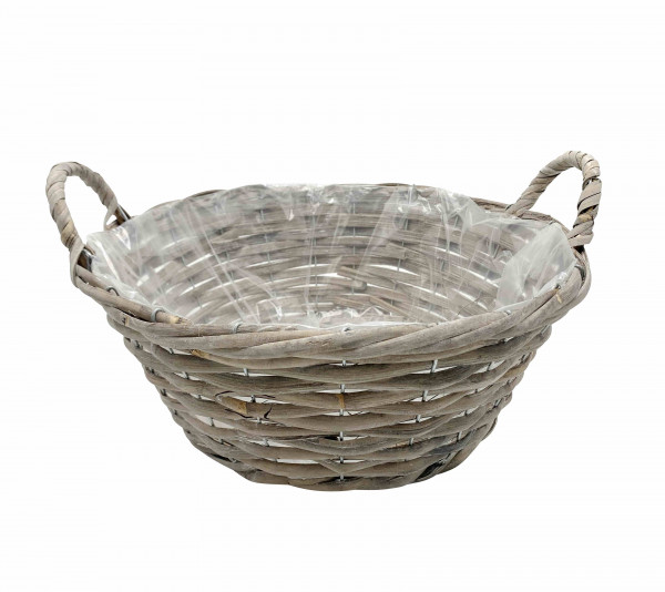 Rattan-Pflanzschale konisch mit 2 Griffen Ø 45 cm