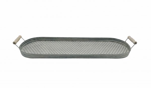 Mettal-Tablett mit 2 Griffen 68 cm