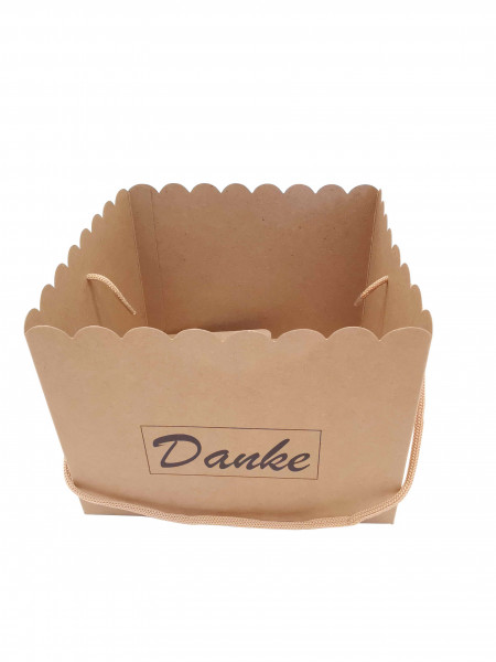 Papierbox Danke eckig 15 cm VE 6 St