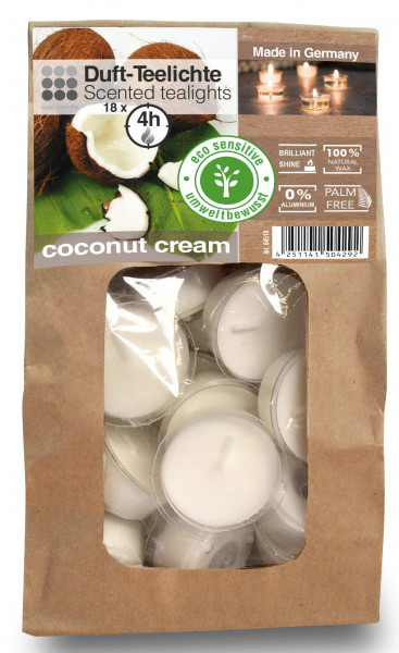 Duftteelichte Coconut Cream Ø 41 mm VE 18 St
