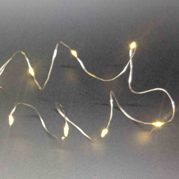 LED Akku Microlichterkette 20 Lichetr 100 cm